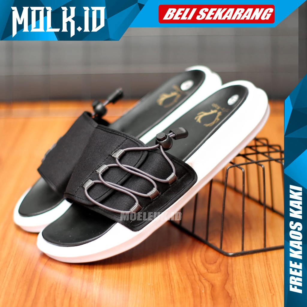 MOLK Sendal Slide Pria Original Distro Simple Sandal Slop Cowok Casual Santai Jalan Jalan Anti Slip