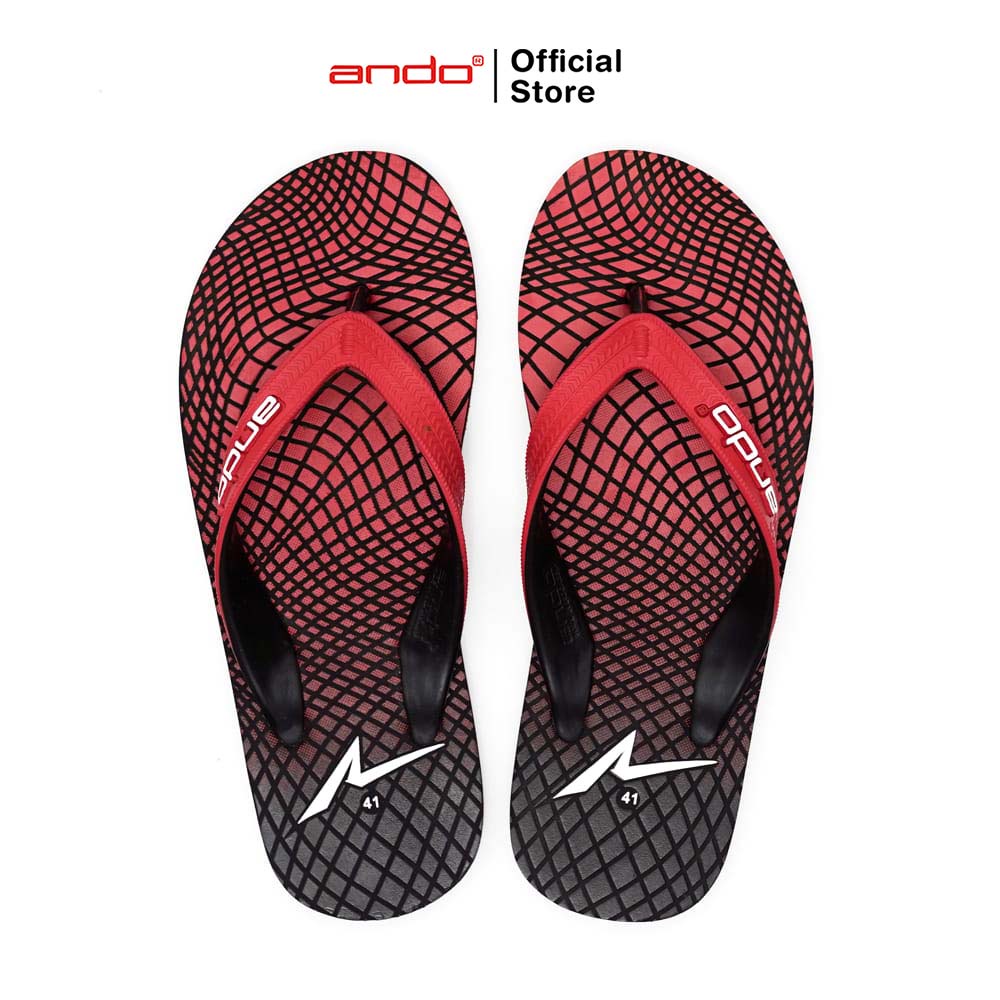 Ando Official Sandal Jepit Ionic Pria Dewasa - Merah