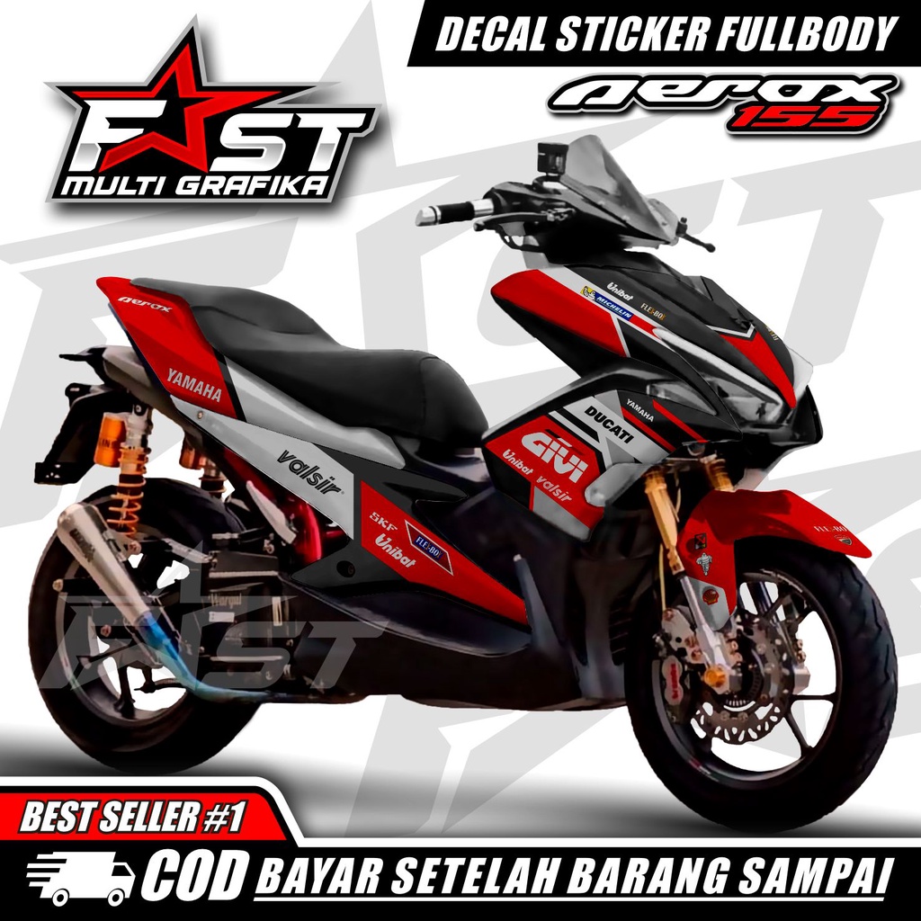 decal stiker yamaha aerox old full body motif ducati stiker decal bisa custom