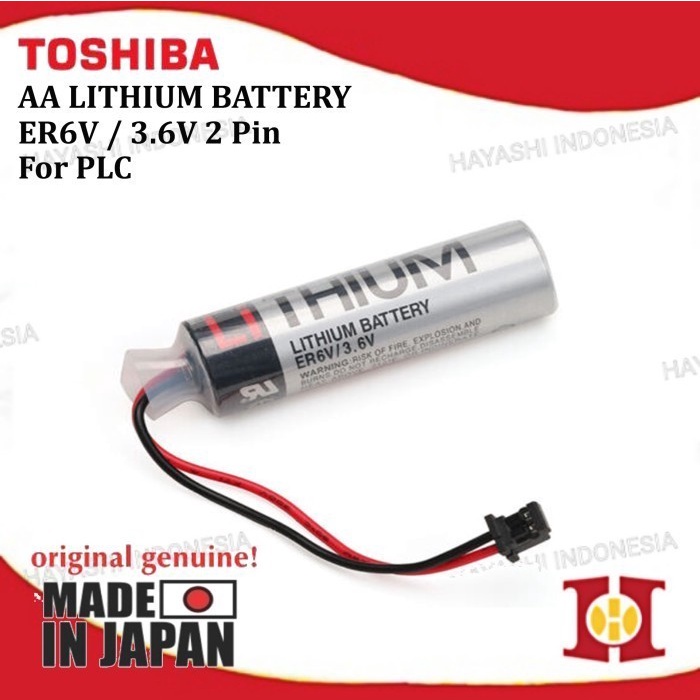 Battery Baterai Lithium Toshiba PLC ER6V ER6VC119A 3.6V AA 2400mAh Ori