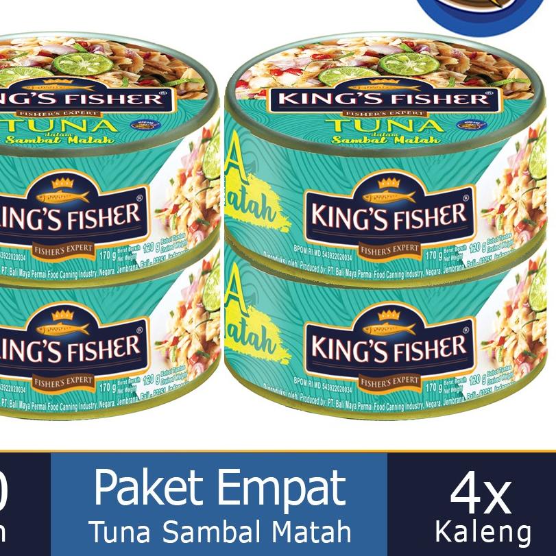 

Terbaru✔️Paket 4 Pcs King's Fisher Tuna Sambal Matah Daging Tuna Makanan Kaleng 170 g