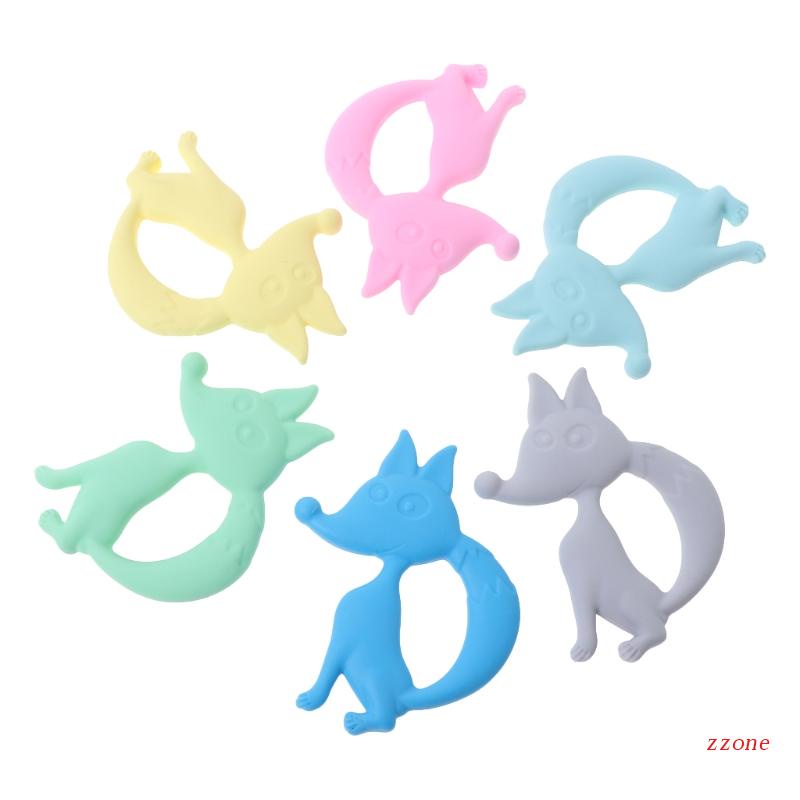 Zzz Baby Teether Silikon Rubah Tumbuh Gigi Mainan Kalung Newborn Mengunyah Bayi Menyusui