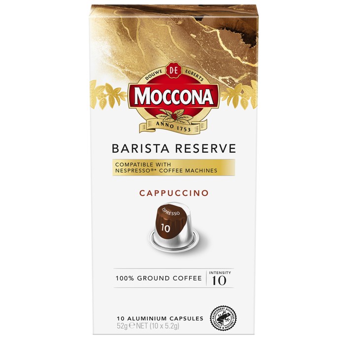

Moccona Barista Reserve Cappocino Coffee 10 Aluminium Capsules
