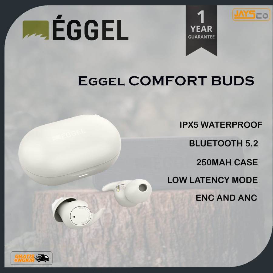 Eggel Comfort Buds ANC ENC TWS Bluetooth 5.2 Earphone Gaming Mode