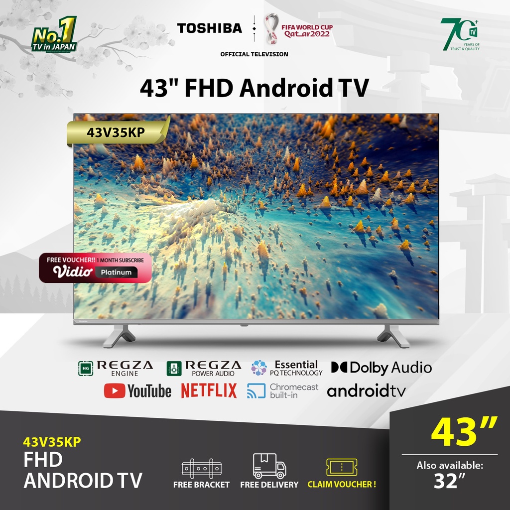 LED TV Toshiba 43V35KP FHD Smart Android 43 Inch