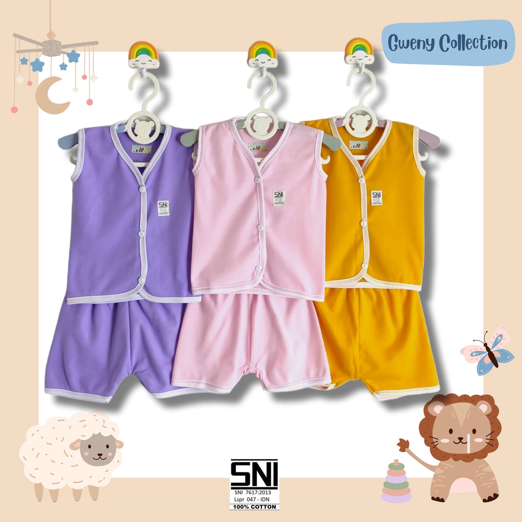 SETELAN BAYI BARU LAHIR KUTUNG/LENGAN PENDEK/LENGAN PANJANG BABY NEWBORN  UNISEX MURAH (DKF)