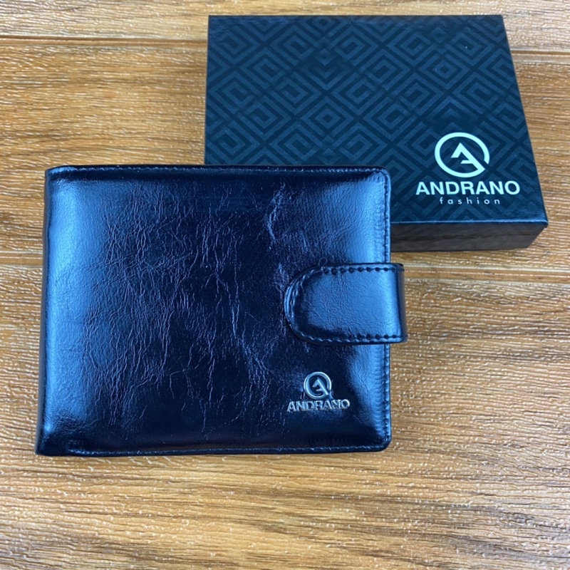 DOMPET PRIA ORIGINAL ANDRANO SEMI KULIT MODEL LIPAT DOMPET PRIA MURAH MERIAH LOGO DOMPET PRIA LIPAT DOMPAT COWOK KULIT SINTETIS