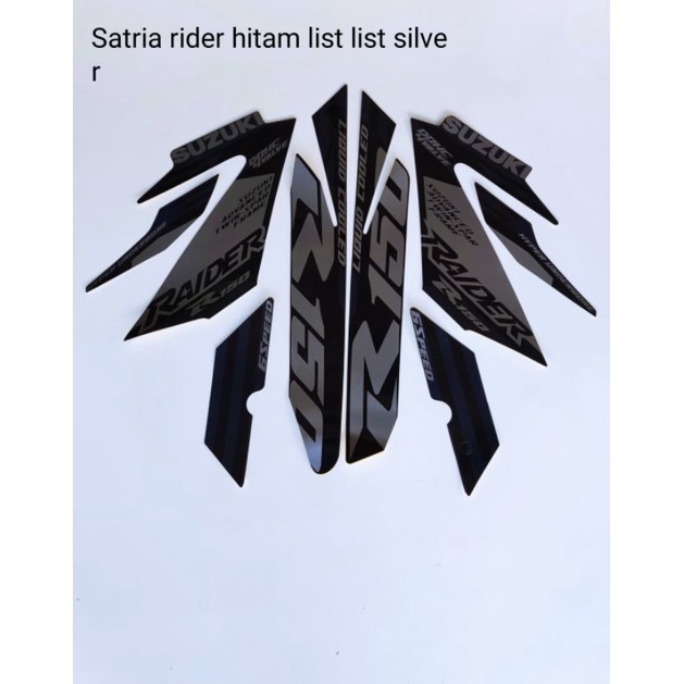 STRIPING ORI SUZUKI SATRIA RAIDER 150)Hitam list Silver