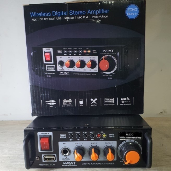 COD POWER AMPLIFIER FLECO D13 AMPLI BLUETOOTH KARAOKE MP3 PLAYER MULTIFUNSI