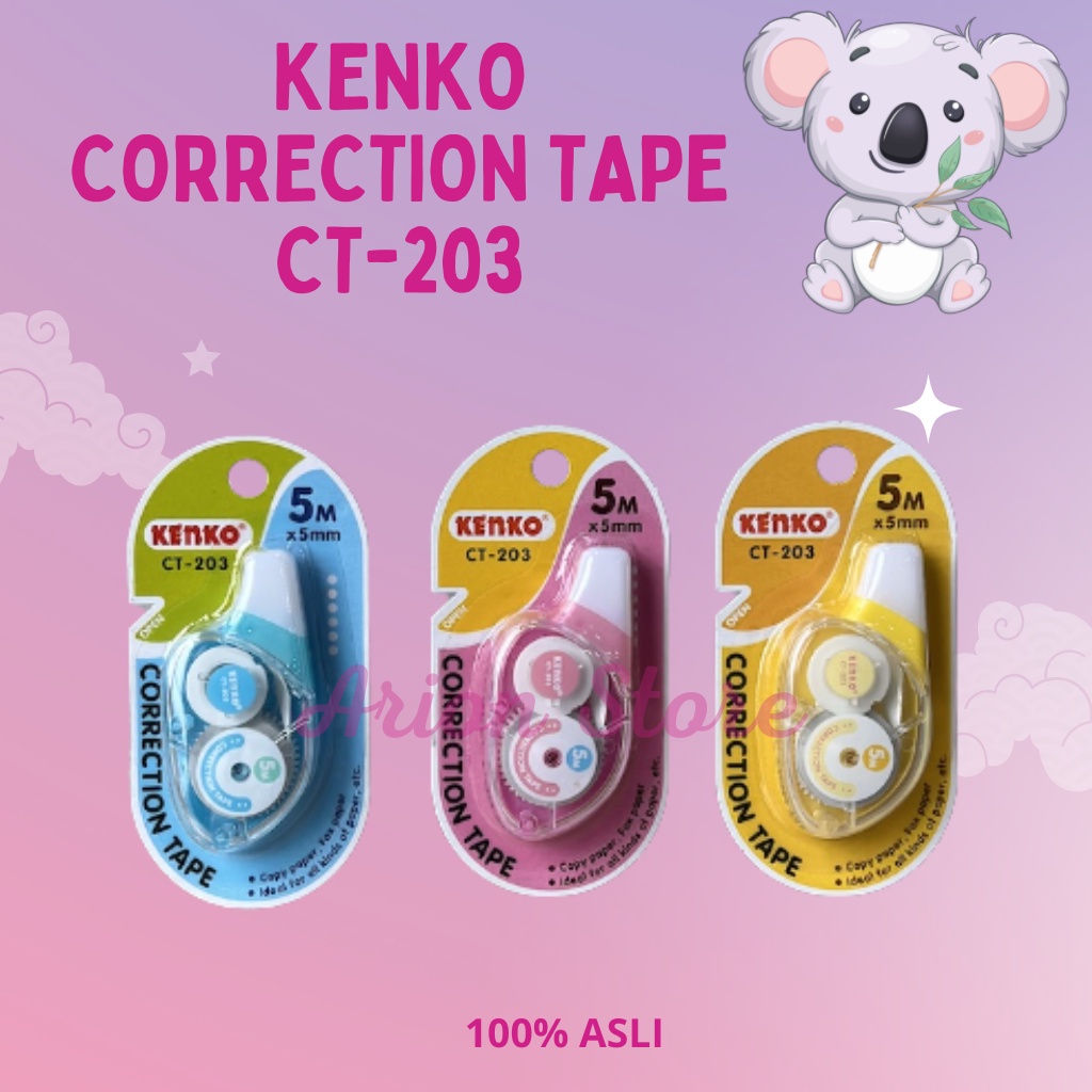 

[ARION STORE] Correction Tape Kenko CT-203 /Stipo Kertas CT-203 Kenko [PCS]