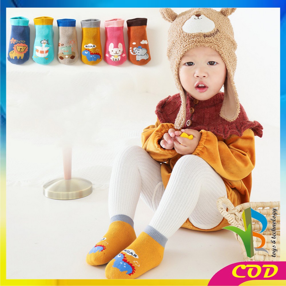 RB-P543 Kaos Kaki Anak Bayi Antislip Unisex Model Animal Gambar Timbul / Kaus Kaki Bayi Pendek Baby Socks Anak Laki Laki Perempuan Anti Licin