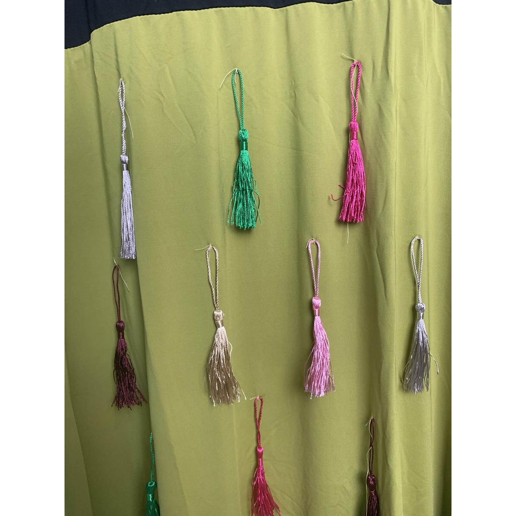 HOPYLOVY SALE - Sabia Set Setelan Wanita Bahan Jersey Model Rumbai