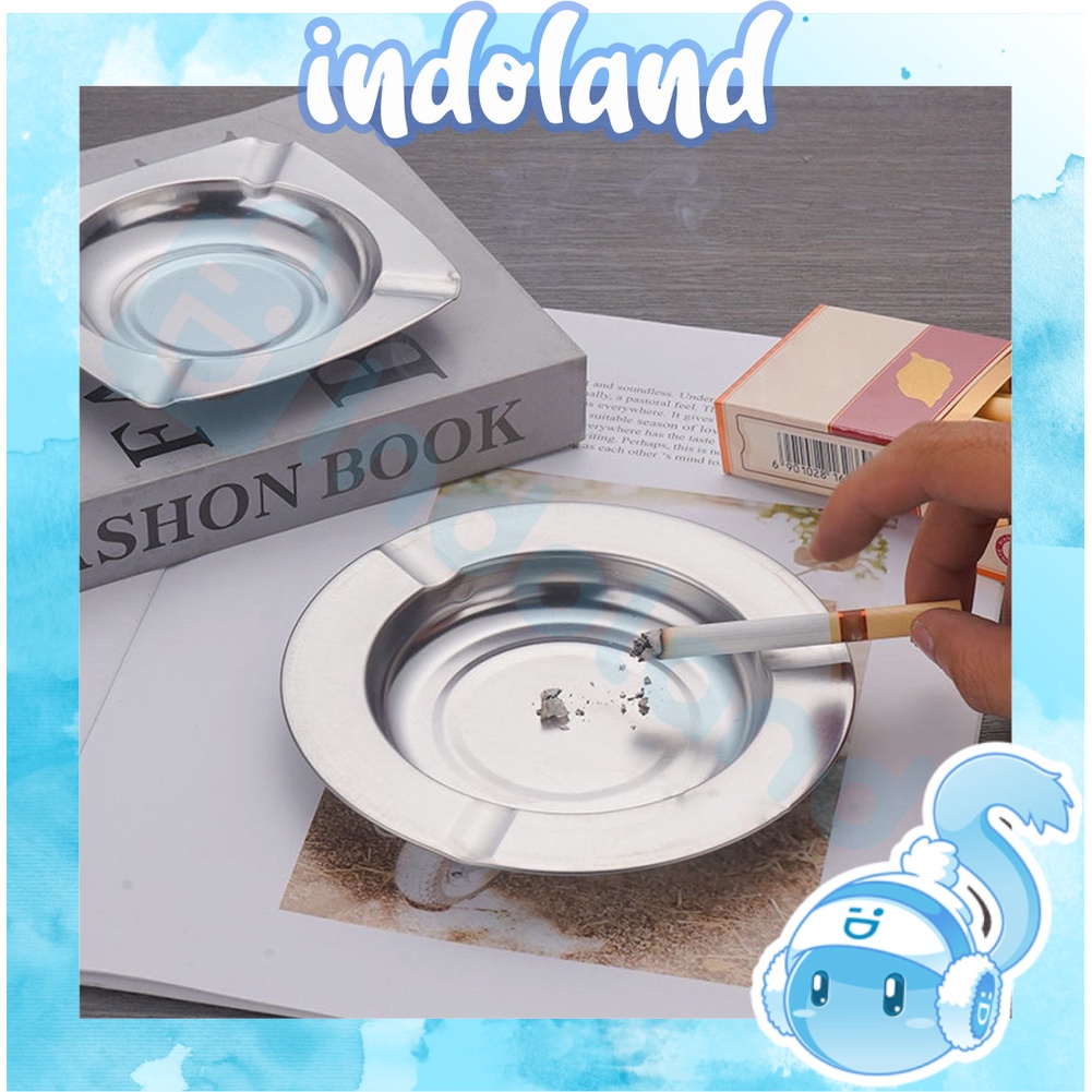 ☀INDOLAND☀ ASBAK ROKOK 12CM STAINLESS / ASBAK / ASBAK ROKOK / ASHTRAY R863