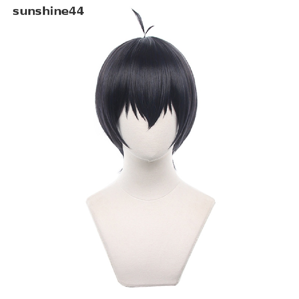 Sunshine Anime Isagi Yoichi Cosplay Wig Cosplay Pria Celana Pendek Wig Sintetis Tahan Panas.