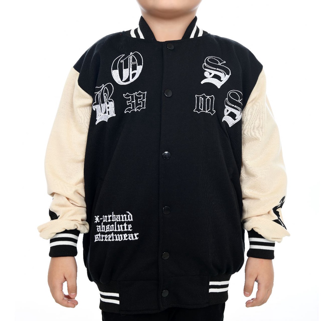 Jaket Varsity Anak Anak Laki-Perempuan Baseball Usia 1-10thn