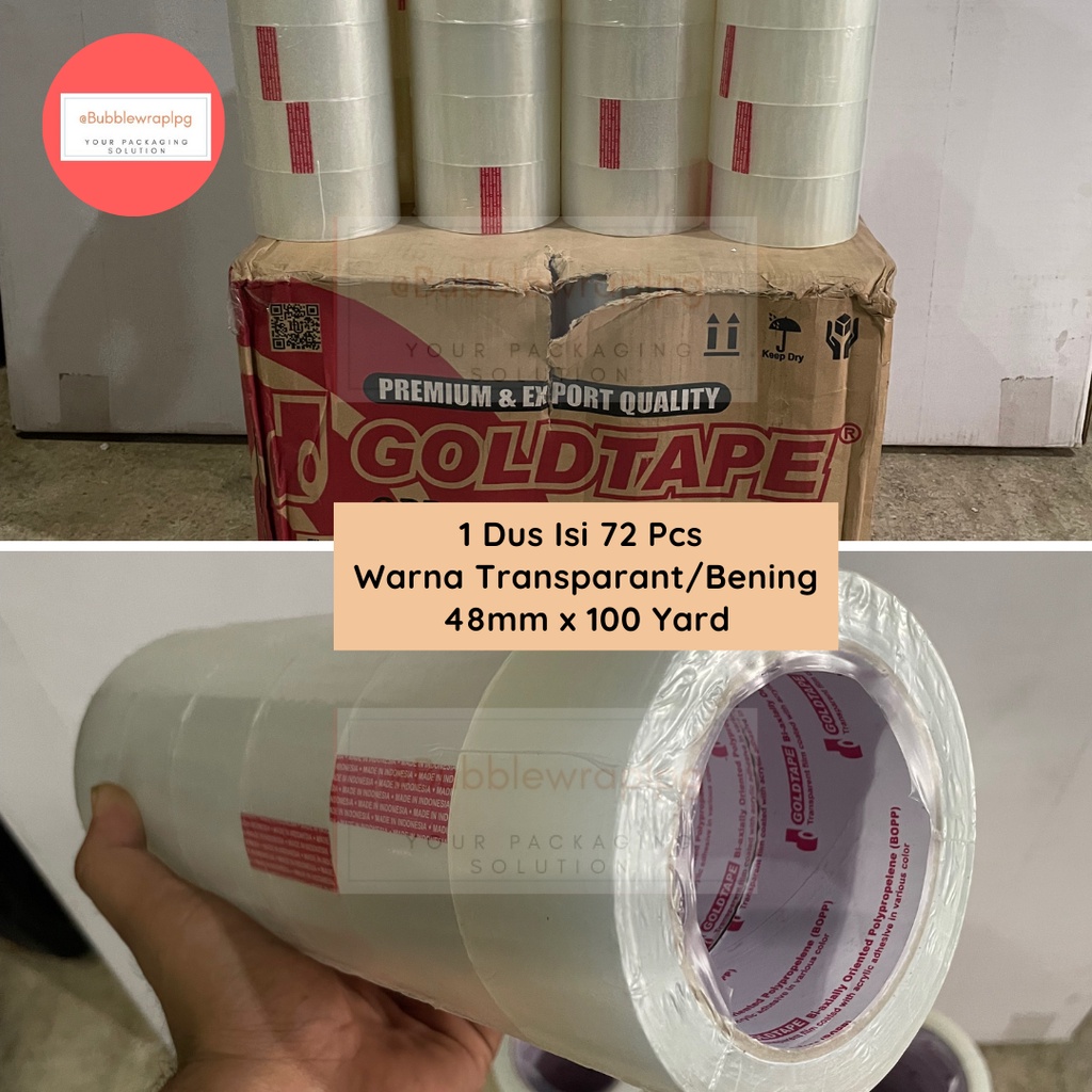 

Lakban Goldtape 48mm x 100 yard lampung