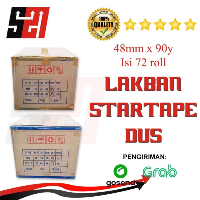 

Selotip Lakban Kardus Star Tape 48Mmx90Y