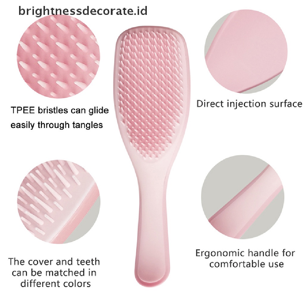 [Birth] Sikat Rambut Anti Statis Gagang Kusut Detangling Sisir Alat Styling Rambut Salon [ID]