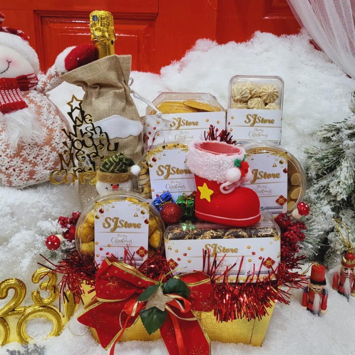 

Paket Dekorasi Hampers Natal Christmas Parcel Hadiah Kue Kering 462