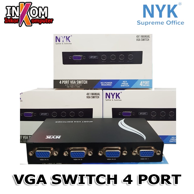 VGA HUB NYK 2.0 Switch Printer 1-4 port / VGA HUB