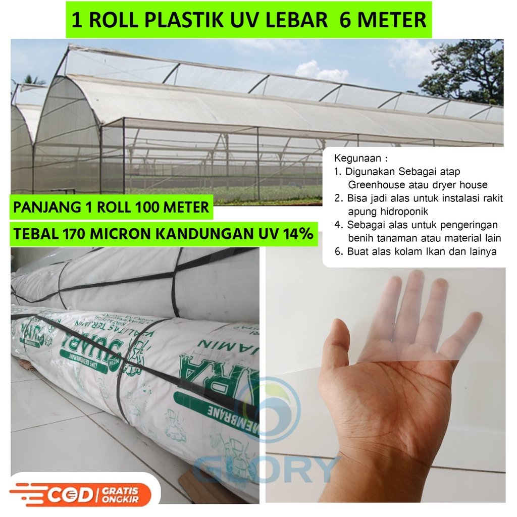 Plastik Merk Juara Uv 1 Roll Panjang 100 M Atau Plastik Ultra Violet Untuk Green House Dengan Keteba