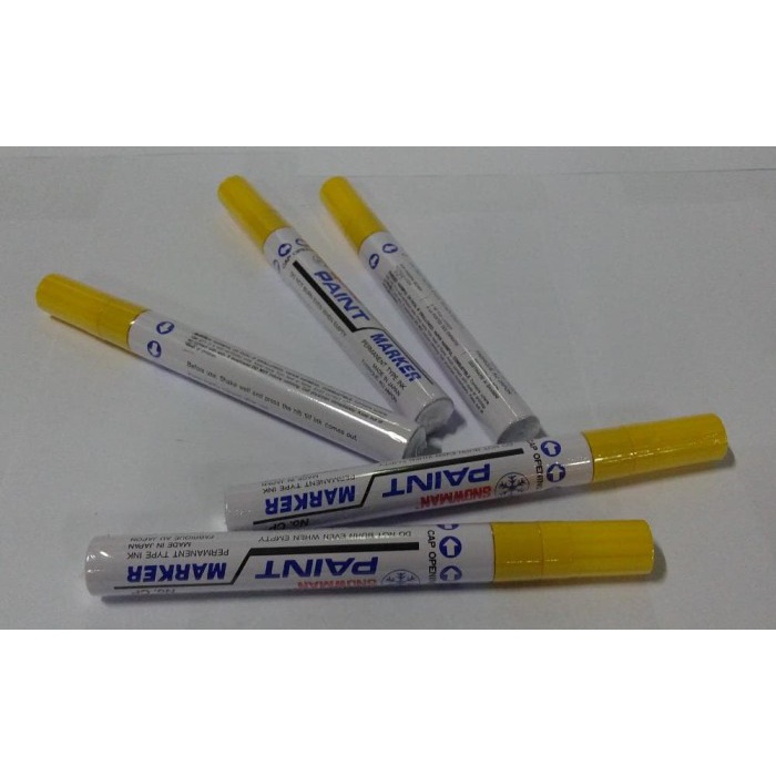 

Terlaris ✨ -Spidol Permanent Paint Marker Snowman Kuning Isi 12 Pcs- 2.1.23