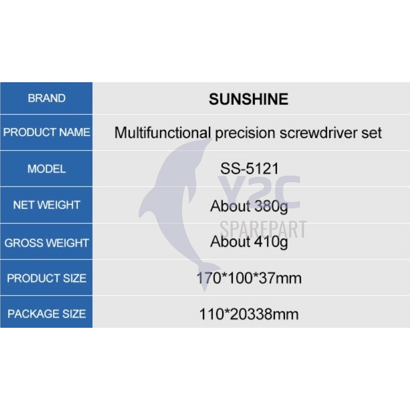 OBENG SET SUNSHINE SS-5121 66IN1 / ALAT SERVIS SERVICE HP