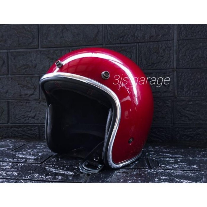 HELM RETRO SLIM HEAD RAW TX-500 BUSA SEMI KULIT