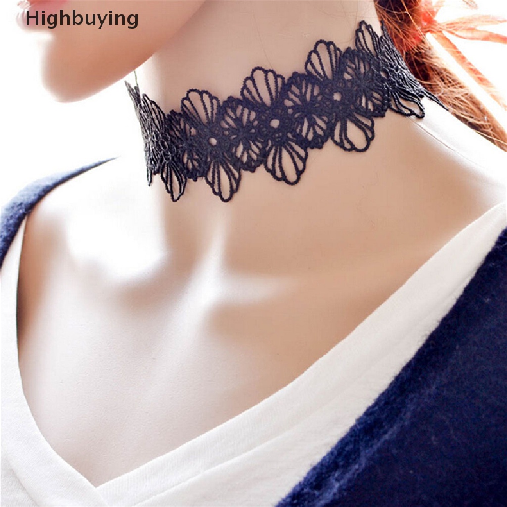 Hbid Renda Retro Tato Choker Boho Leher Gaun Vintage Gothic Kalung Rantai Perhiasan Glory