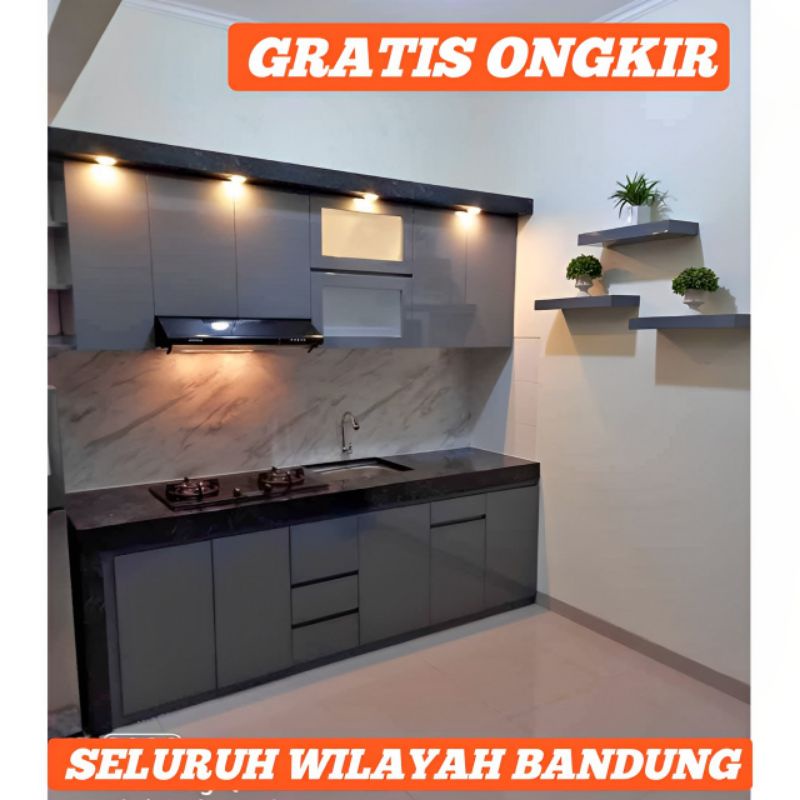 Kichen Set Dapur Minimalis Custom Desain,Ukuran & HPL Furniture Minimalis Bandung