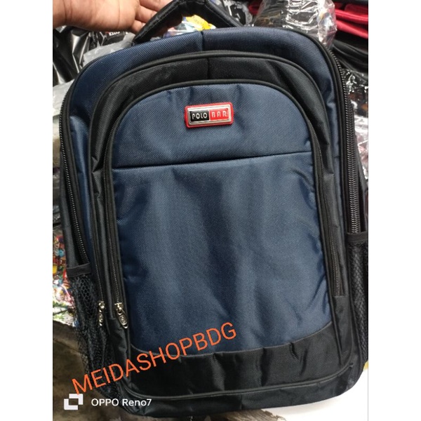 MS_Backpack polo Tas Ransel Sekolah Ransel kuliah Tas kerja gratis cover hujan