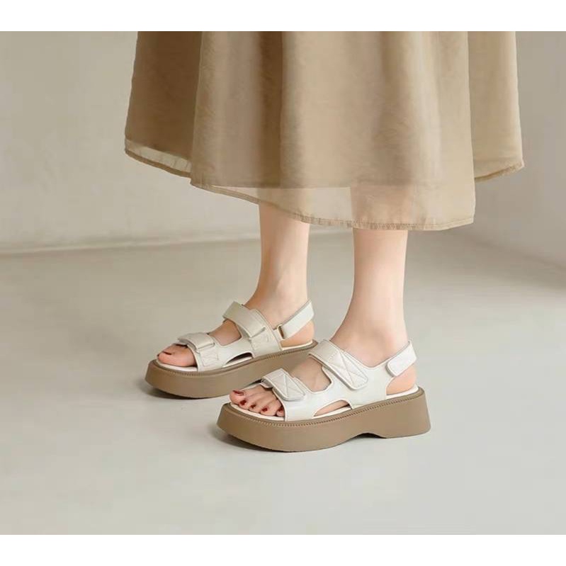 14430 Sandal Tali Wanita Fashion Import Sandal Wedges Ready Jakarta Bisa COD (With Box)