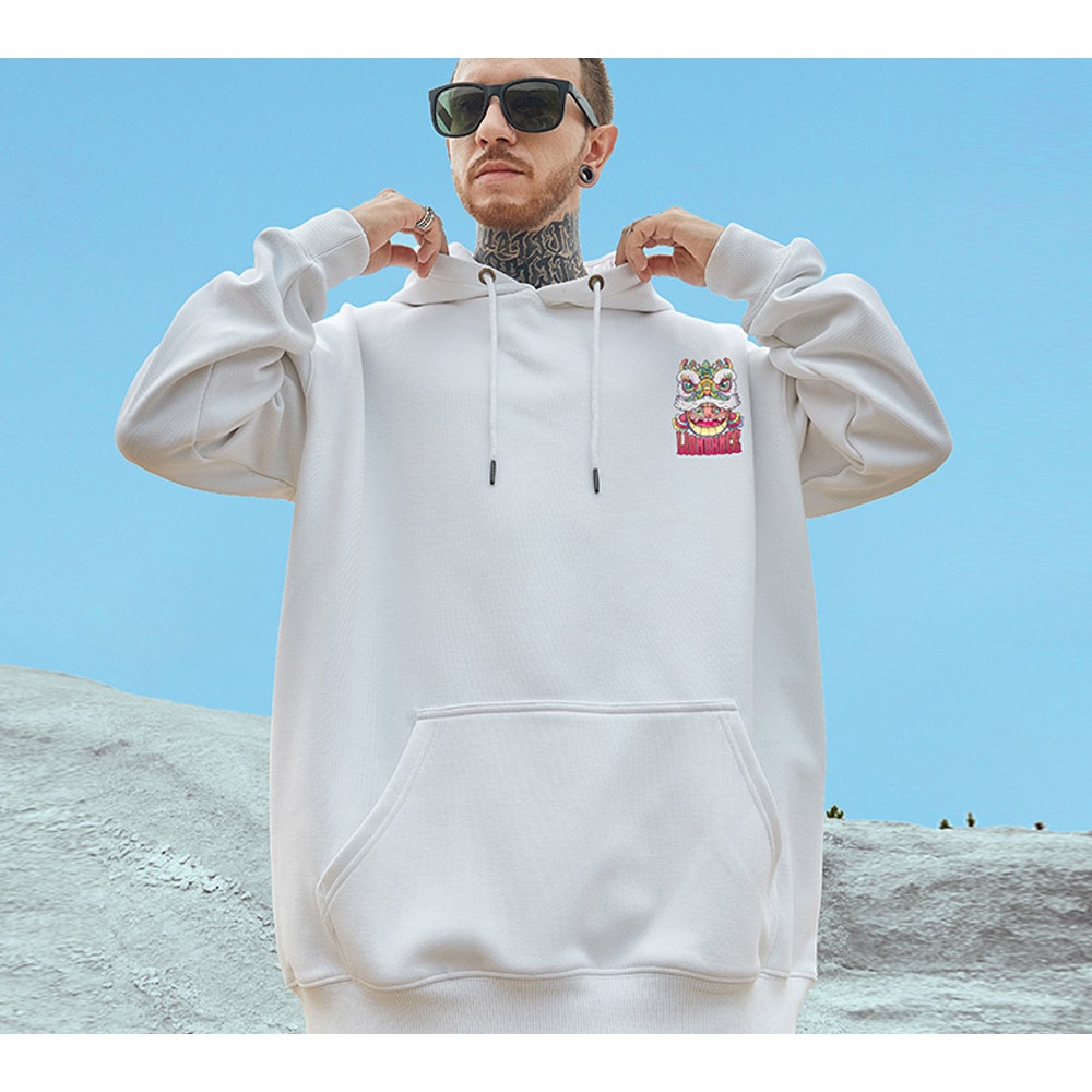 Sweater Hoodie LION DANCE V2 Jumper Pria Wanita Bahan Fleece Tebal Ukuran S M L XL XXL XXXL