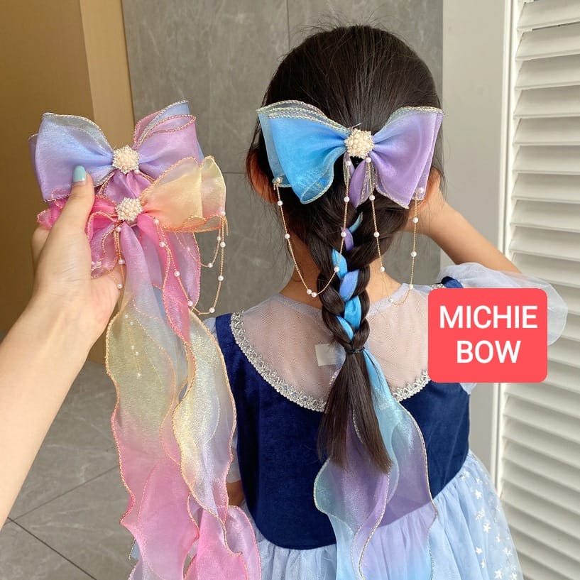 MICHI BOW AKSESORIS RAMBUT ANAK CEWEK FASHION IMPORT PITA JEPIT RAMBUT LUCU