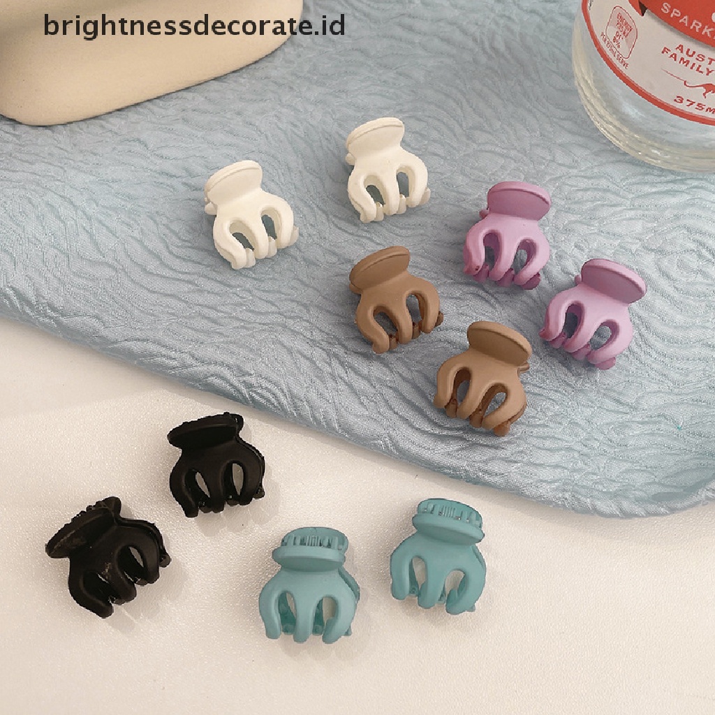 [Birth] 10pcs Matte Plastik Mini Rambut Cakar Klip Bayi Insang Manis Kecil Jepit Rambut Hairgrips Barrettes Hiasan Kepala Aksesoris Fashion [ID]