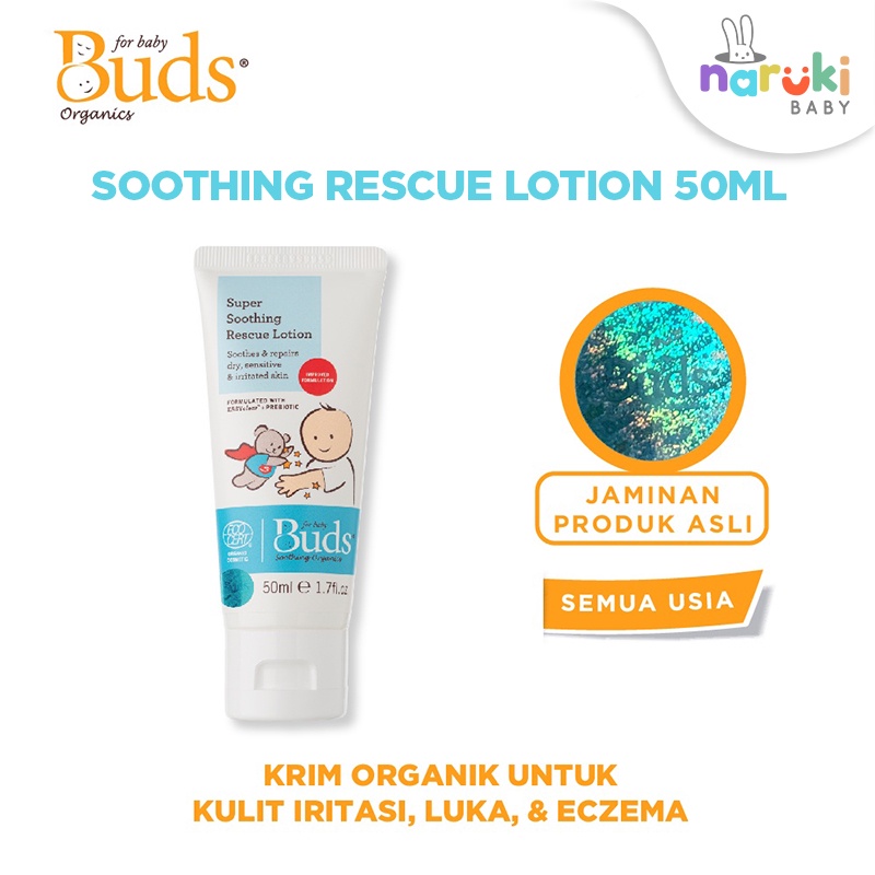 Buds Soothing Organics Super Soothing Rescue Lotion 50ml Krim Eczema Ruam Bayi Anak