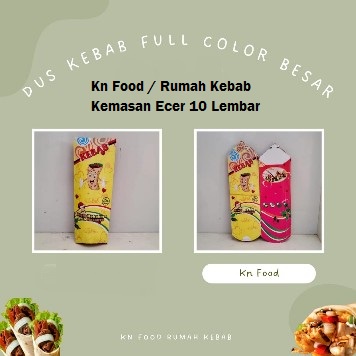 

Kemasan box Kebab Full Colour Besar Ecer 10 Lembar Include kertas tarikan