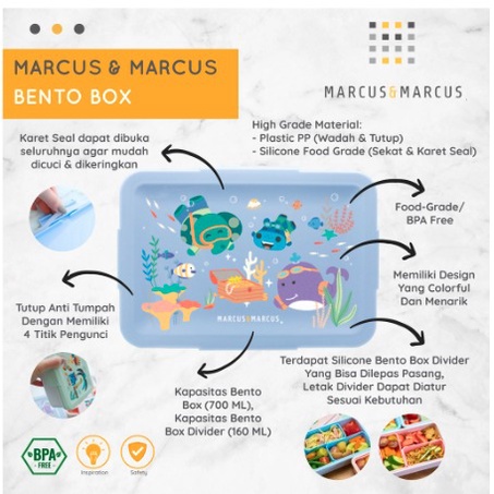 Marcus and Marcus Bento Box - Blue and pink