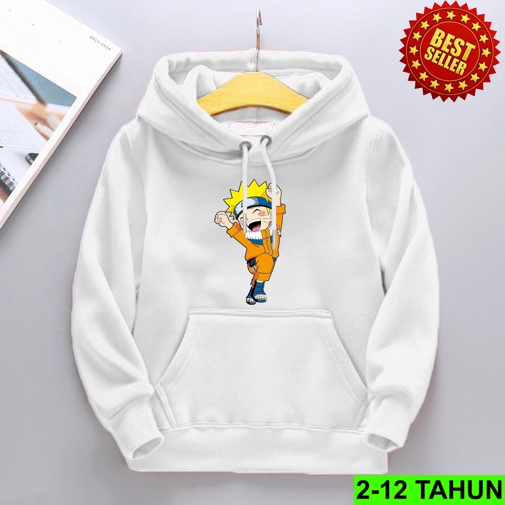 Jumper Hoodie Anak NARUTO HORRE II Jaket Hoodie Anak ANIME II Sweater Hoodie Kids Sz M - XL ( Laki Laki &amp; Peremepuan )