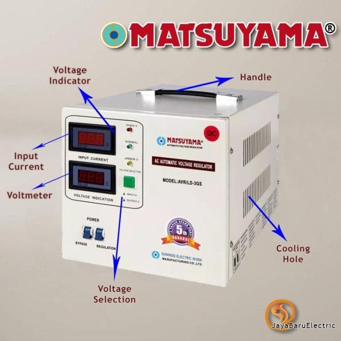 Stabilizer Stavol Avr Matsuyama Stavolt 3000 Watt 3Kva Avr/L-3Gs