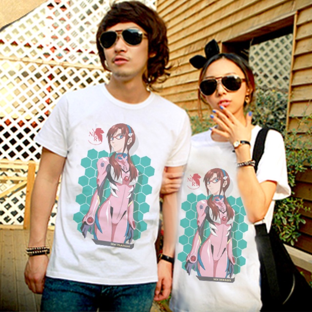 Kaos Mari Makinami Anime Tetralogi Rebuild of Evangelion Tshirt 100% Cotton