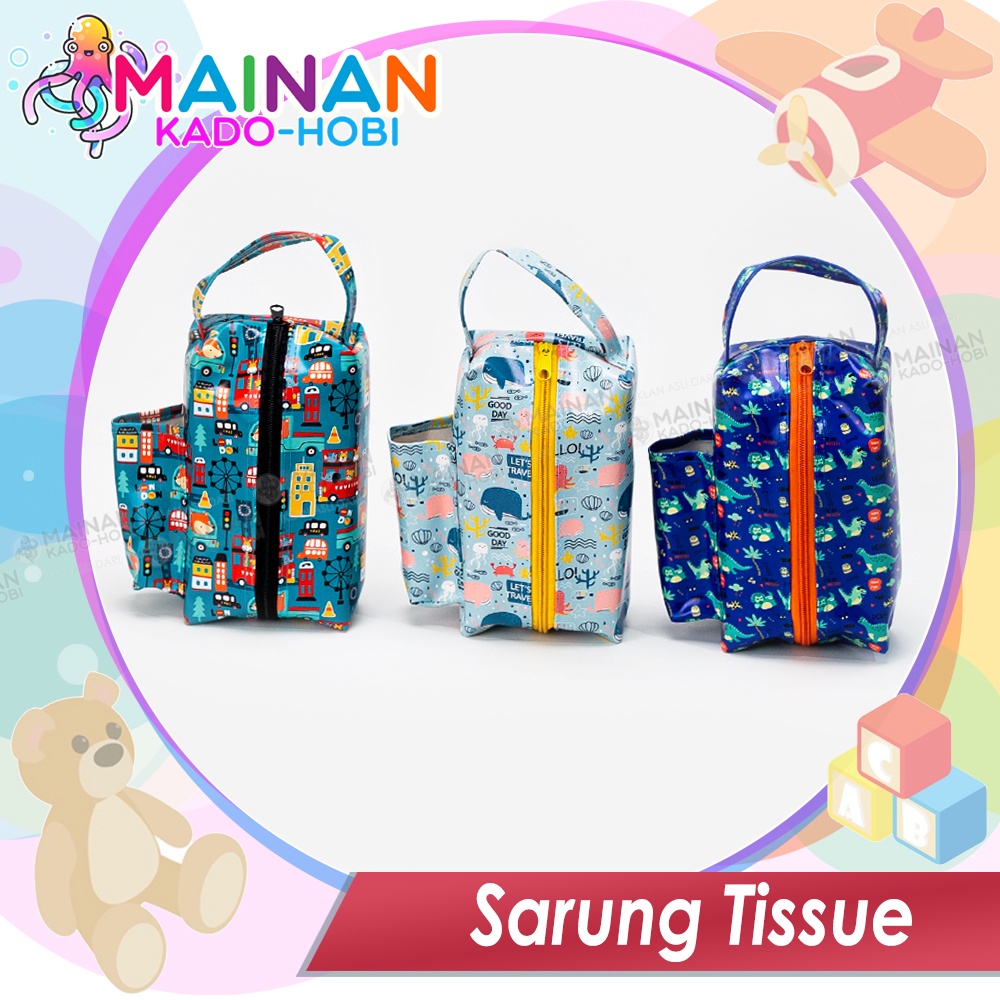 HADIAH ULANG TAHUN ANAK SARUNG TISSUE KARAKTER CARTOON TEMPAT KOTAK TISU