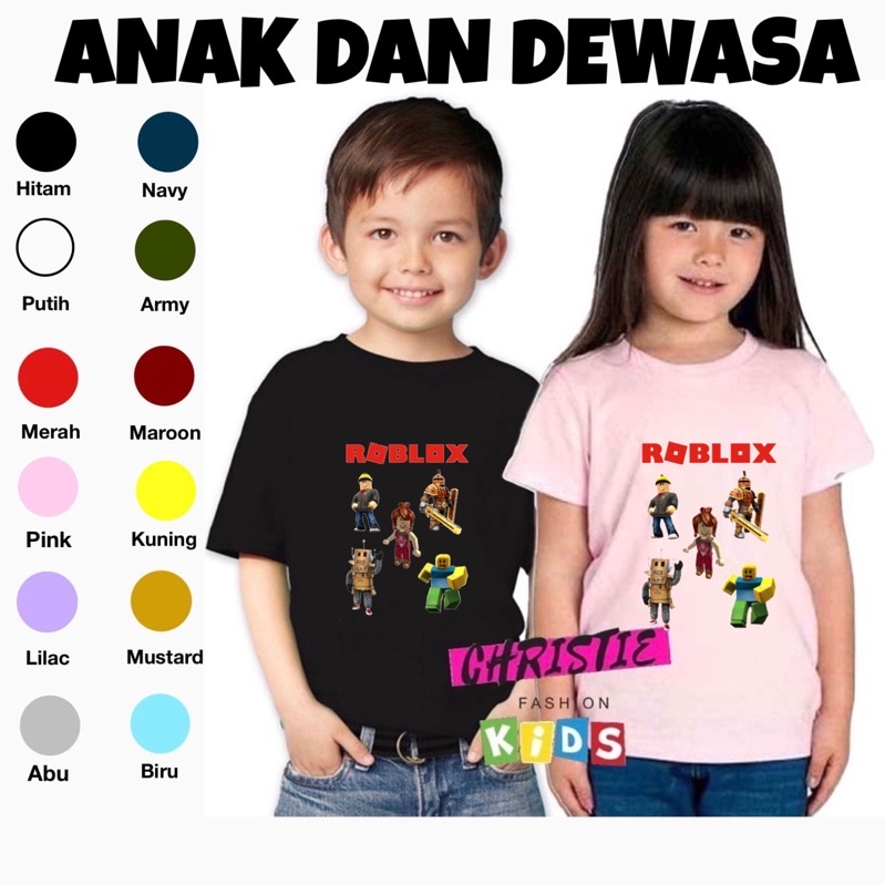KAOS ANAK DAN DEWASA ROBLOX #02 S-XXL / TSHIRT KIDS UNISEX BAJU ATASAN PAKAIAN COUPLE FAMILY ULTAH B