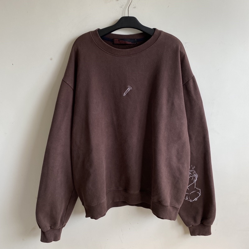 Crewneck compagno brown oversize rare item second