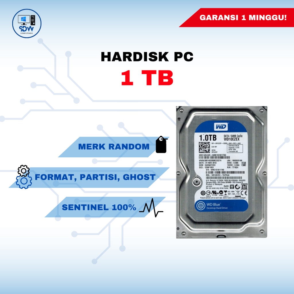 Hardisk PC 1 TB 100%