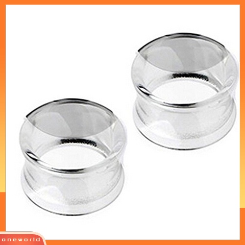 {oneworld} 1pasang Silikon Terowongan Daging Ganda Berkobar Saddle Ear Plug Gauge Unisex Piercing