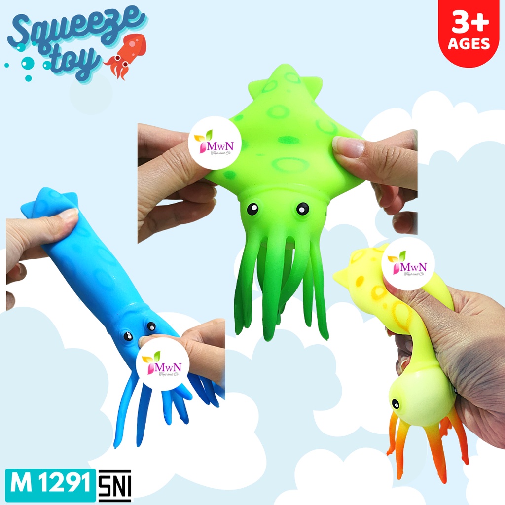 MWN Mainan Squeeze Toys Cumi / Sotong Squid anti stress M1292