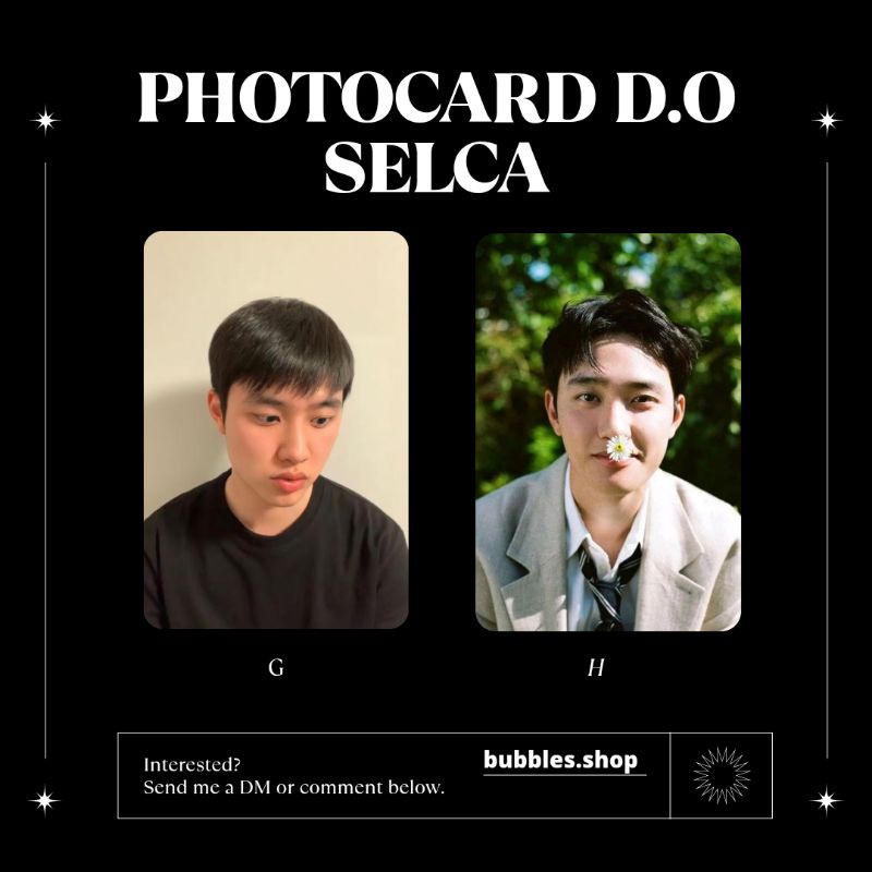 PHOTOCARD UNOFFICIAL D.O EXO SELCA