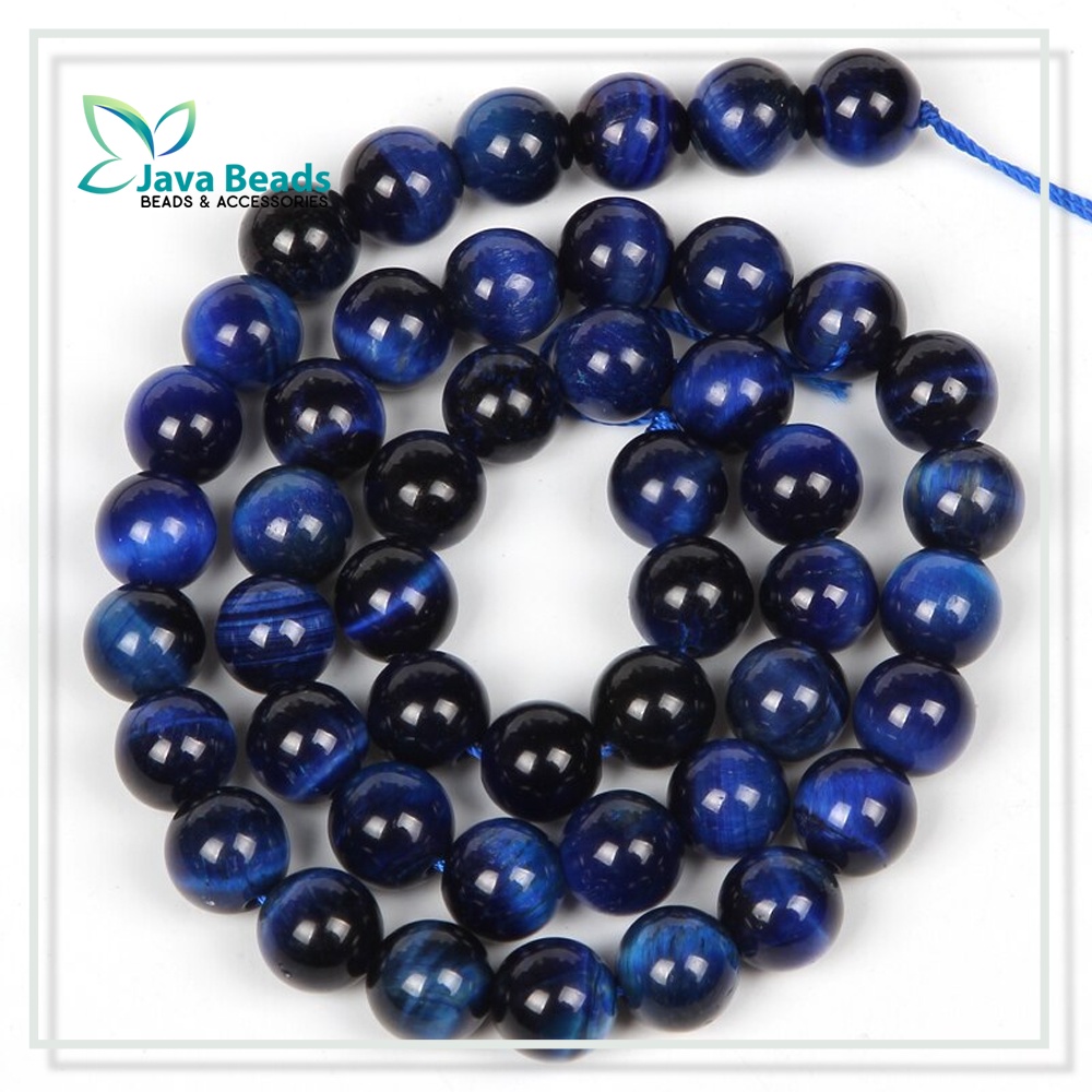 Bahan Gelang Batu Tiger Eye Biru AAA Kualitas Bagus Bahan Aksesoris Gelang