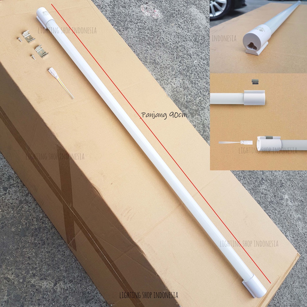 Lampu lukisan lampu wastafel dinding led panjang neon T8 12w 90cm putih outbow